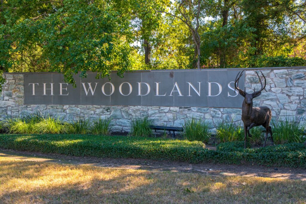 the woodlands sign